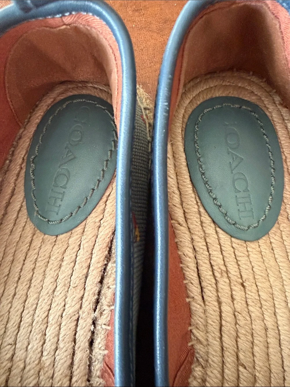 Coach Sage Blue Floral Canvas Espadrilles